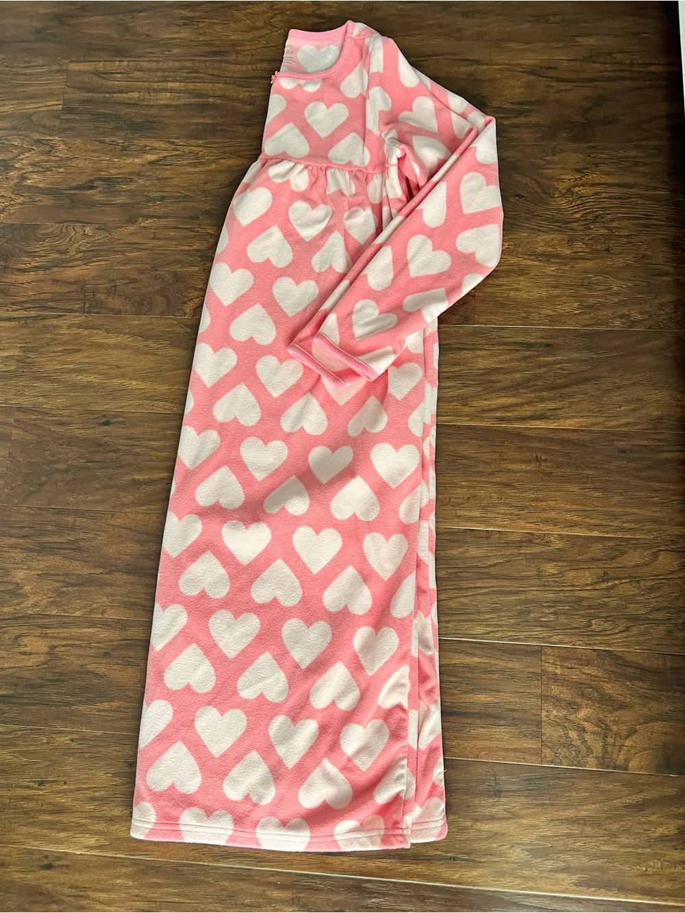 Carters Pink Heart Print Long Sleeve Nightgown